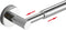 BESy Adjustable 15 to 26 Inch Single Bath Towel Bar Rack for