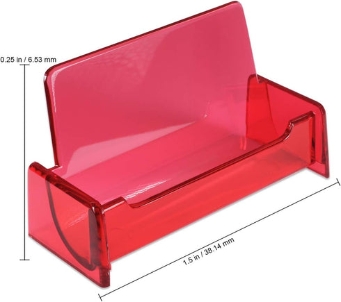 Beauticom Standard Style Business Card Holder, Organizer Stand for Offices, Receptionist, Salons, Businesses (Red)