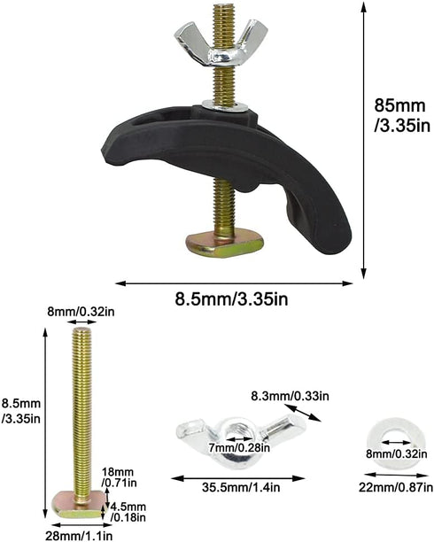 4PCS CNC Arcuate Press Plate Clamp, T Track Hold Down Clamps for Woodworking