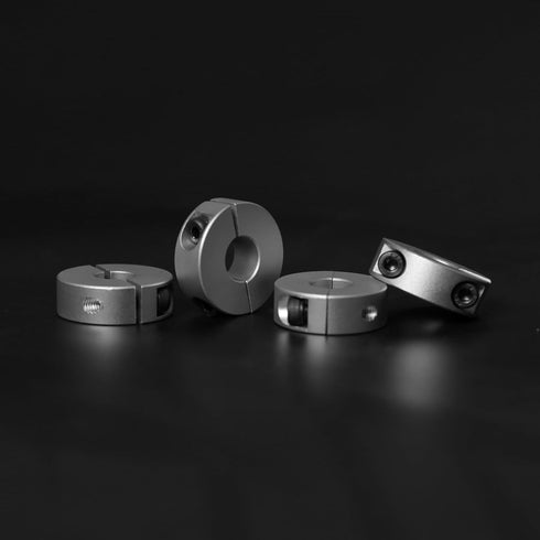Double Split Shaft Collar, 15/32inch Bore Size, 3/16inch OD, 25/64 Thickness (4pcs) for Stoppers and Machine Tools