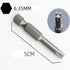 Zohino 7 1/4" Set 3-Points Pcs Hex Shank Magnetic Special Shaped Screwdriver Insert Bits U-Shape Y-Type Triangle Inner