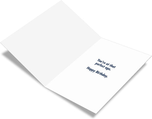 NobleWorks Funny Retro Birthday Card with Envelope - Adult Humor Celebration Greeting - Old Enough 5411