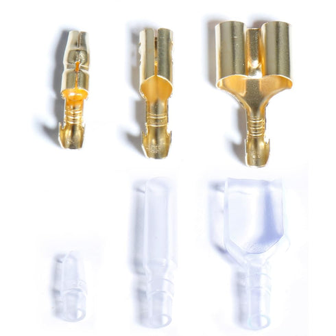 4.0mm Diameter Bullet Terminals Quick Connector, Insulating Sleeves, Brass Electrical Crimping Plug for Car Cold Cable