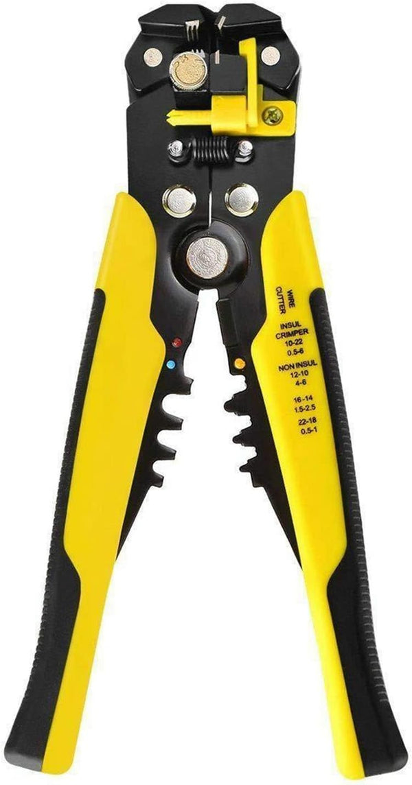 szhdxsy Wire Stripper, Self-Adjusting 8" Stripping/Crimping Tool for 10-24 AWG, Multi-Function Hand Tool
