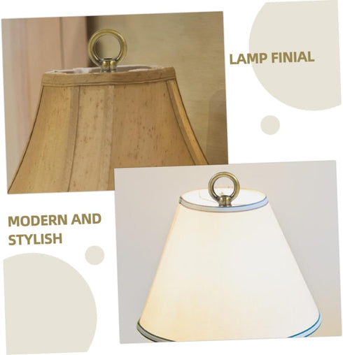 Garneck 2pcs Bulb Bronze Solid Lamp Finials Caps for Lamp Shades Finials for Light Rings Decoration for Shade