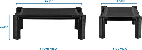 Mount-It! 19 13 Inch, 6.6 MI-7851 Desktop Computer Monitor Riser - Height Adjustable Tabletop Stand Shelf for PC