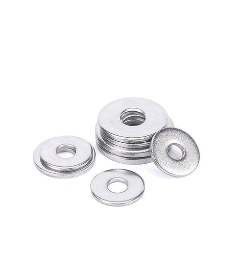 binifiMux 100pcs M4 x 12mm x 1mm Large Flat Washers - 304 Stainless Steel, Plain Finish