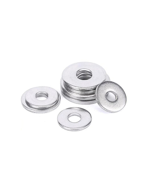 binifiMux 100pcs M4 x 12mm x 1mm Large Flat Washers - 304 Stainless Steel, Plain Finish