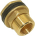 Hooshing Brass Bulkhead Fitting, 3/8" Female to 1/2" Male Thread Water Tank Connector with Rubber Ring