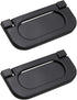 Yoohey 2 Pack Modern Flush Ring Pull Handle, 2.5 Inch Hole Distance, Zinc Alloy, Black