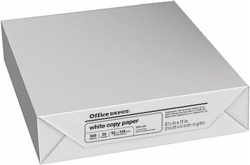 Office Depot Copy Fax Laser Inkjet Printer Paper, 8 1/2 Inch X 11 Inch