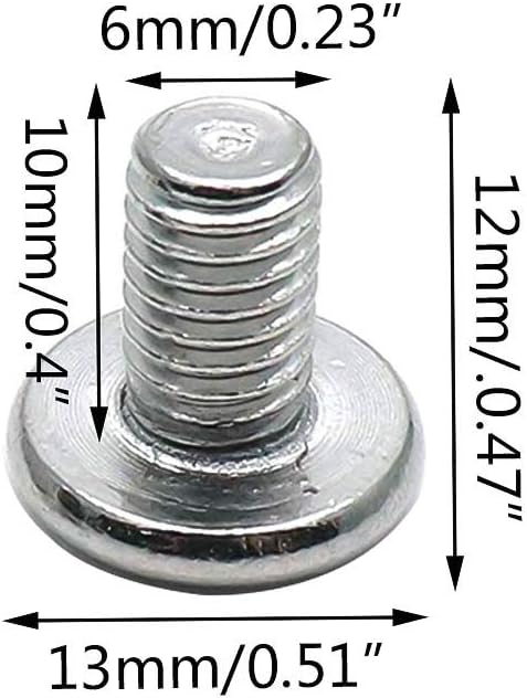 Biaungdo M6x10mm Stainless Steel Flat Head Hex Socket Cap Bolts Screws, Pack of 30