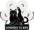 8 WADORN Black Cat Metal Toilet Paper Holder, Remember to Wipe Cat Decorative Metal Toilet Paper Storage for Extra