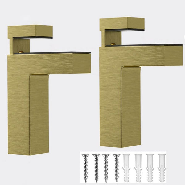 kaileyouxiangongsi Adjustable Wood/Glass Shelf Bracket, Shelf Support Clamp Corner Brace for 5-30mm Thickness