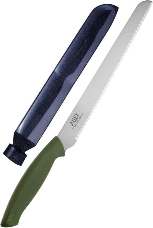 ALLEX 8" Insulation Knife with Sheath, Japanese Stainless Steel Cutter, Serrated Sharp Duct Knife Tool, Made in JAPAN