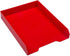 JAM PAPER Stackable Paper Trays - Red, Desktop Document & File Organizer Tray, Sold Individually