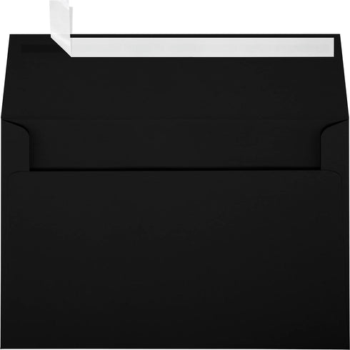 LUXPaper A9 Invitation Envelopes | 5 3/4" x 8 3/4" | Peel & Press | Midnight Black | 80lb. Text | 50 Qty