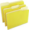Universal UNV10504 Deluxe Colored Top 1/3-Cut Tabs File Folders - Yellow/Light Yellow (100/Box)