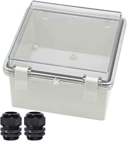 Zulkit Junction Box, ABS Plastic Dustproof Waterproof IP65 Electrical Box, Hinged Shell, Outdoor Universal Project
