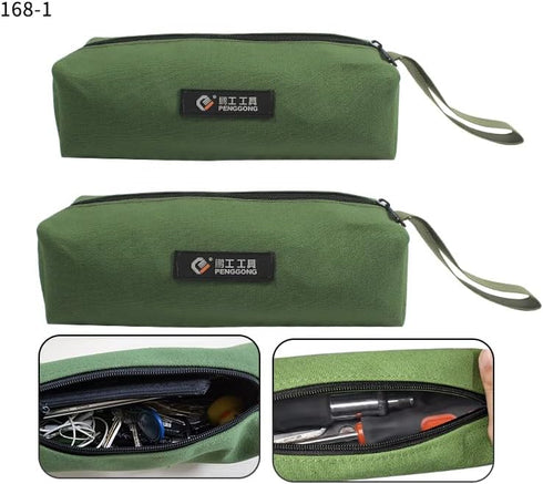 Electrician Woodworking Tools Roll Bag, Multifunctional Thickened Small Size Handheld Mechanic Toolbox