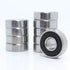 Donepart 1/2 inch Bearings, R8-2RS Double Rubber Sealed Roller Bearings, ABEC3 Precision for Electric Motor, 10 Pack