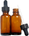 Magic Season Boston Round Glass Bottles (Amber, 1 fl oz) with Droppers - 2 Pcs
