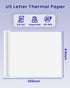 8.5" 11" 2 A285M A282M A281M M835 M834 M832 Thermal Paper x US Letter Size, Rolls Quick-Dry Thermal Printer Paper