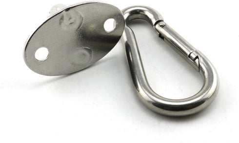 2-Pack M6 Ceiling & Wall Mount Hanging Hardware Fitting Set, 304 Stainless Steel Heavy Duty Pad Eye Hook