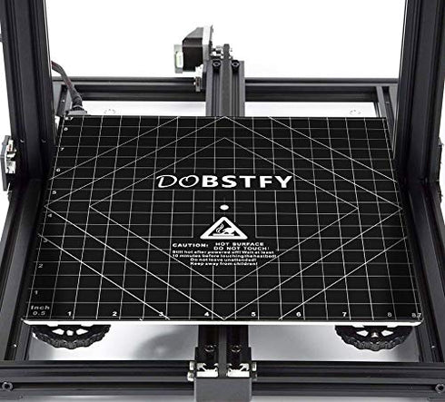 DOBSTFY 3D Printing Build Surface with Premium Adhesive, 3D Printer Heat Bed Platform Sticker Sheet for Ender 3/3 Pro/3