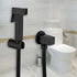 FLYEZA Set Handheld Bidet Sprayer for Toilet Brass Bathroom Cloth Diaper Sprayer with Single Cold Water, Wall Mount