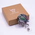 Laraine Retractable Badge Reel Holder, Metal Clip ID Card & Key Holders, Rhinestones Pearl Bird Shape 1.7”