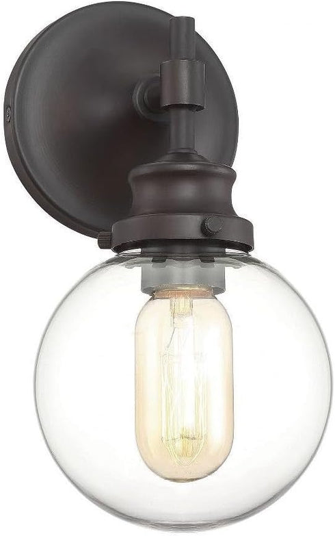 Meridian Light Visions PL0169ORB Transitional 1 Light 5 inch Oil Rubbed Bronze Sconce