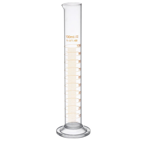 100 mL Glass Graduated Cylinder Measuring, 2 Pcs with Brush (Pack of 2)