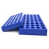 Vial Racks for 2mL Vials, 5 Pack, Blue Polypropylene, 50 Holes, 7.375" x 3.75" x .875", Autoclavable, CV2055