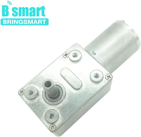 JGY-370 12V 30rpm DC Worm Gear Motor, 6kg.cm Mini Turbine Reducer Electric Machine for Toys, Self-Locking
