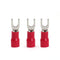 V TELESKY 300Pcs Insulated U-Type Terminal Wire Connector, Red Fork 22-16 Gauge Quick Disconnect Electrical Crimp