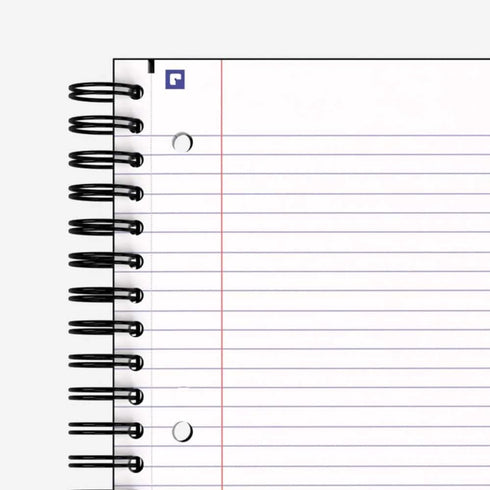 Hamelin, College Ruled Notebook/Journal, 8.5inx11in, Spiral bound, Hardcover, 1 Subject Notebook, 75shts/150 Pages MIDNIGHT Black