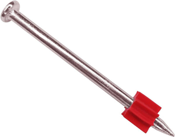 2-1/2" Powder Actuated Fasteners with .300 Head .145" Shank and Flute for Powder Fastening & Power Framing Systems, 100