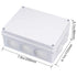 Zulkit Junction Box, ABS Plastic Waterproof IP65, Universal Electrical Project Enclosure, White 7.9 x 6.1 x 3.1 inch