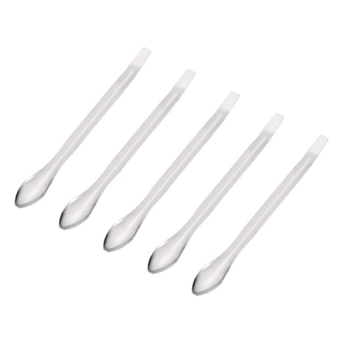 uxcell Micro Scoop 105mm Stainless Steel Reagent Sampling Lab Spoon, 5Pcs