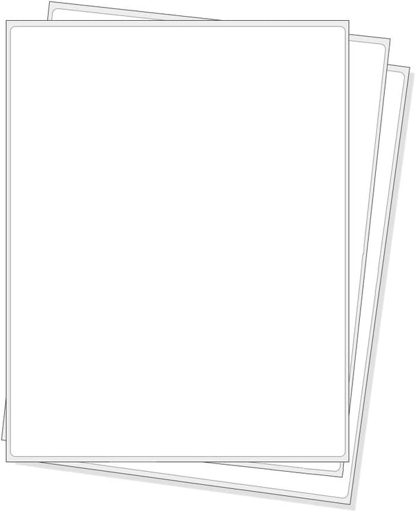 Full Sheet Address Shipping Labels - 8-1/2" x 11" - 100 Labels