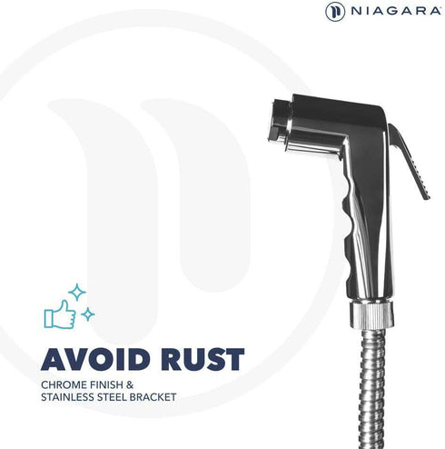 Niagara Luxury Handheld Bidet Sprayer Adjustable Water Pressure for New and Existing Toilets, Mounted to Wall