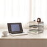 Elegant Designs HG1022-WWH Wood Desk Organizer, Home Office Mail Letter Tray with 3 Shelves, White Wash