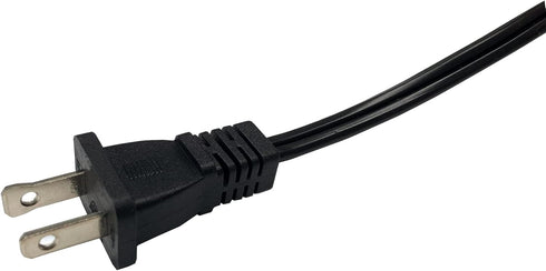 5 FT Extension Cord, Indoor Black, 18 AWG Small Short 2 Prong Power Cord, 3 Pack