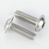 M6-1.0 x 25mm Flanged Button Head Socket Cap Screws, 25 PCS, Stainless Steel 18-8 (304), Full Thread, Bright Finish