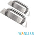 WANLIAN 2Pcs Pull Push Door Plate Handle - 8inch Stainless Steel Heavy Duty Barn Door Pull with Mounting Screws (Silver)