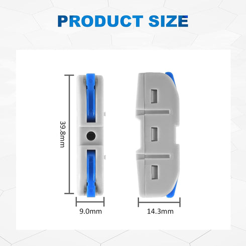 HTCELLE 40-Piece Inline Wire Connectors Kit, Quick Connect Push in Compact Splicing Electrical Connectors