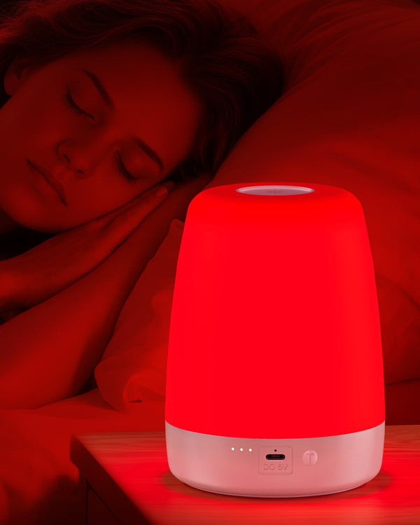 Generic Red Light Night Light for Bedroom - 670nm Sleep-Enhancing Lamp, 2 Color