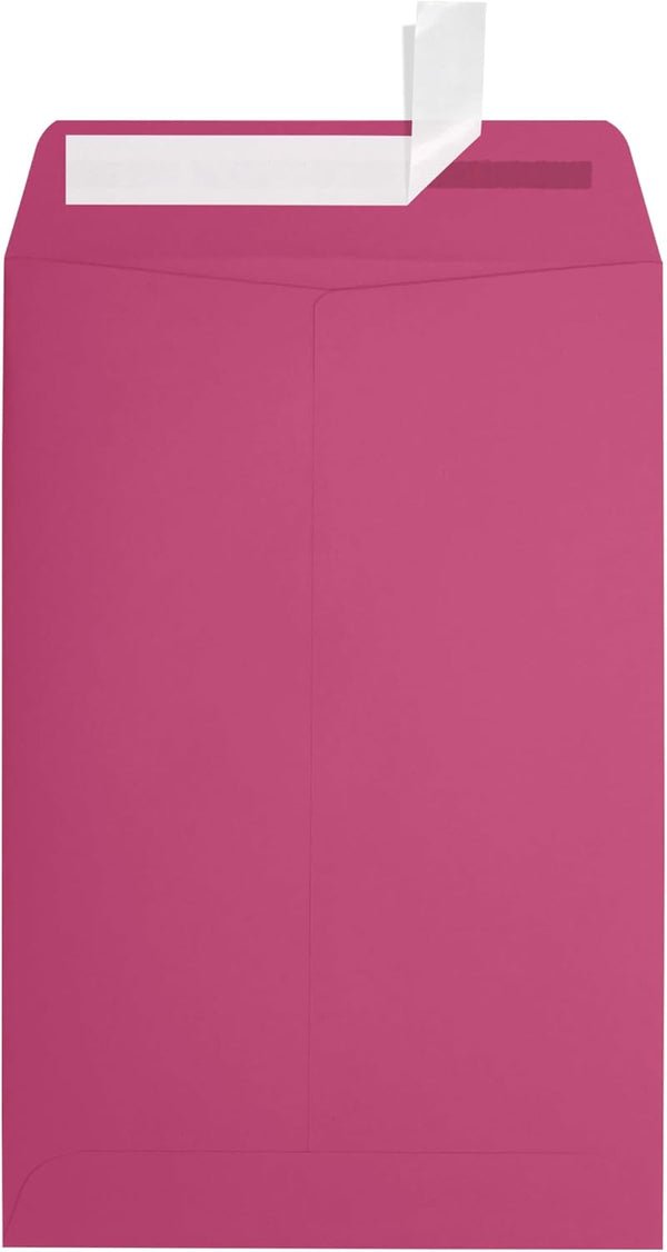 LUXPaper 6 x 9 Open End Envelopes | Peel & Press | Magenta Pink | 80lb. Text | 50 Pack