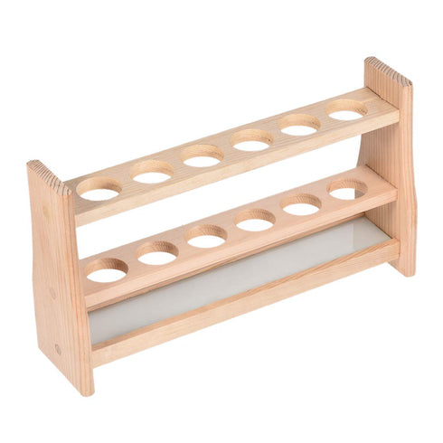 uxcell Wooden Test Tube Holder Rack for 100ml Centrifuge Tubes, 6 Wells